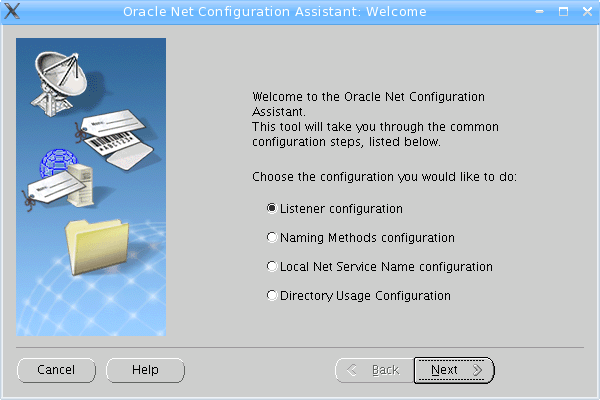 Oracle NetCA - first screen